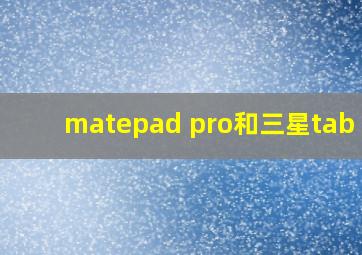 matepad pro和三星tab s6